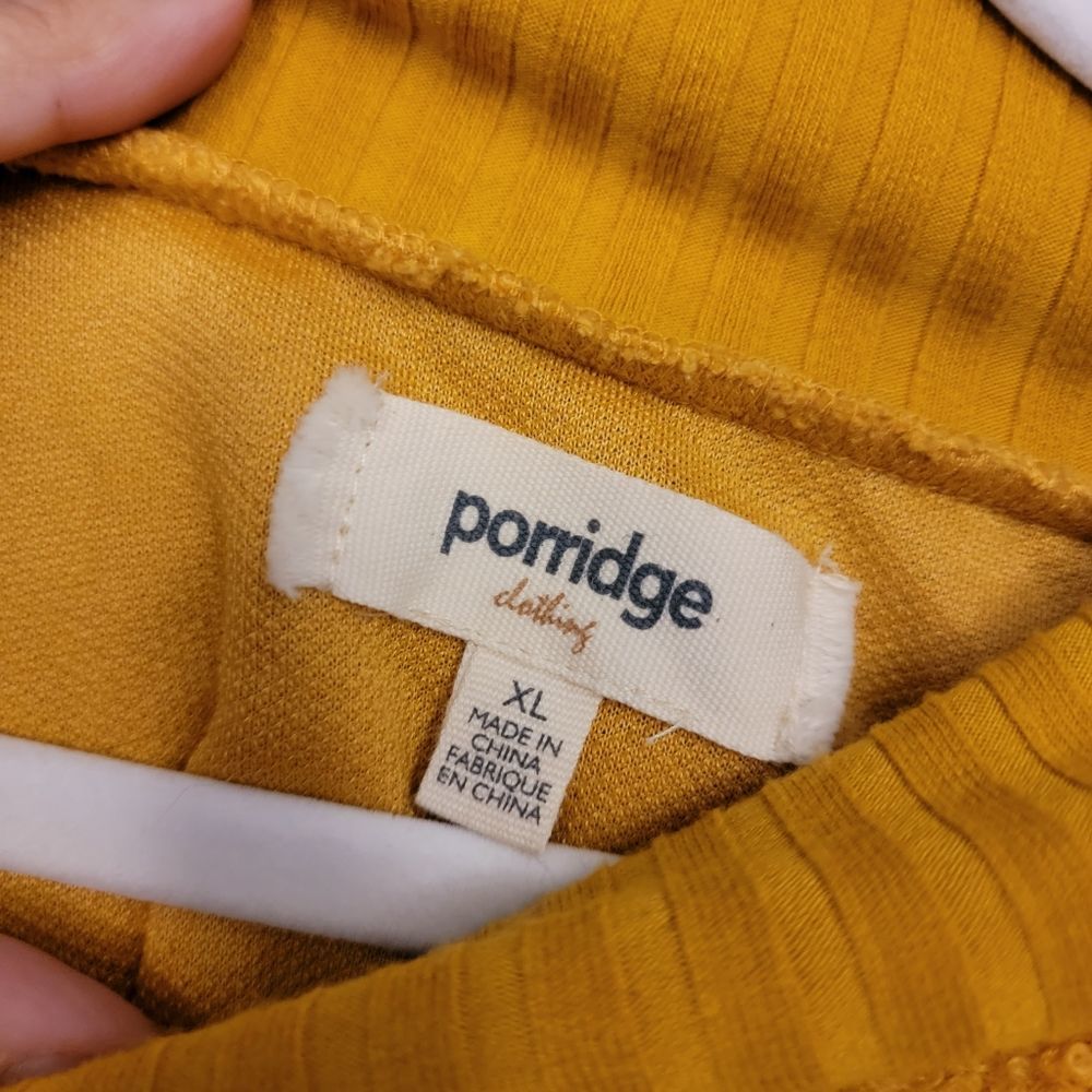 Anthropologie Mustard Yellow Fleece Sweatshirt - Picture 4 of 6